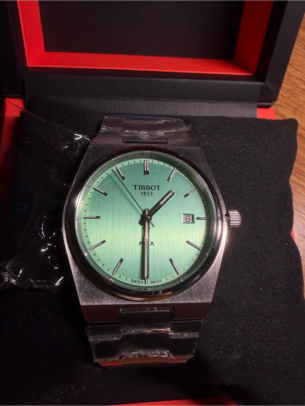 Men's Tissot PRX Quartz 40mm Light Green Dial Stainless Watch T137.410.11.091.01
